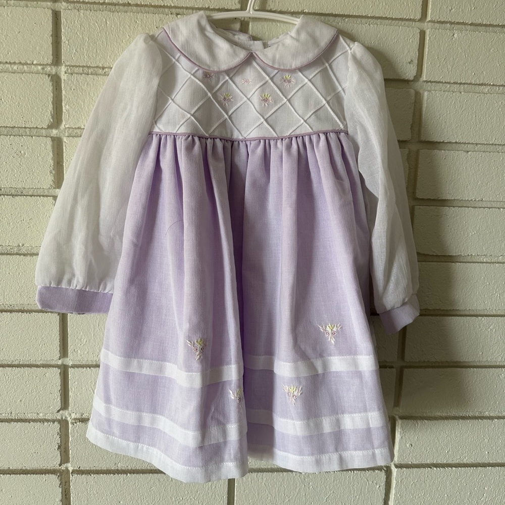 Vintage Embroidery Patterns Long Sleeve Dress